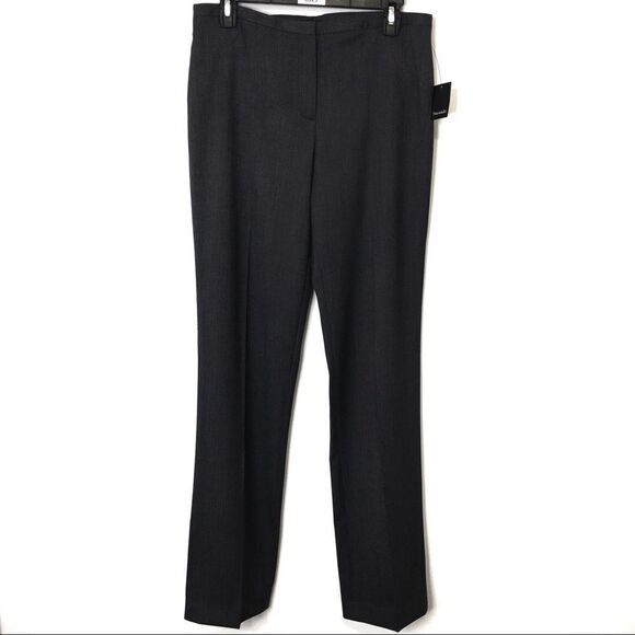 Tahari Terry Straight Charcoal‎ Gray Pant Size 6 - Picture 1 of 10